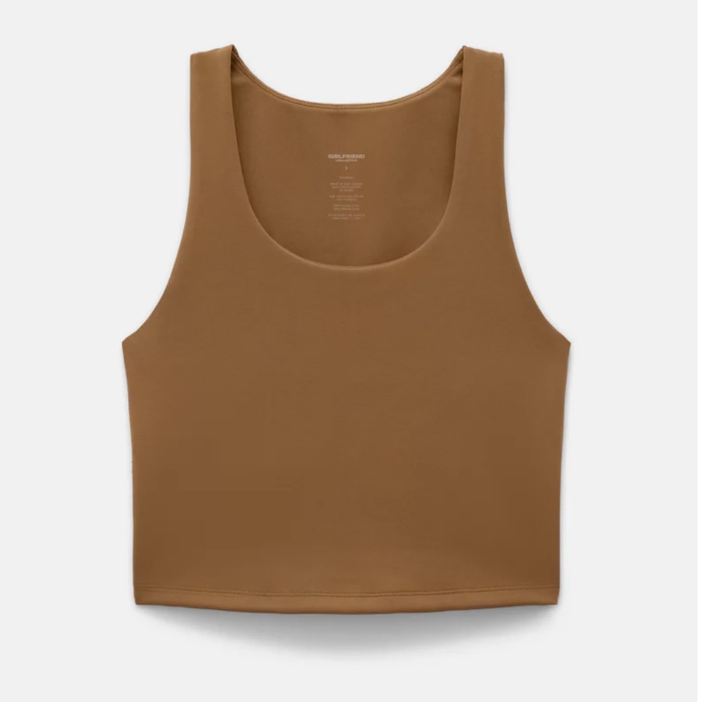 NWT Girlfriend Collective Bella Scoop Tank in ‘Beachwood’ size XS